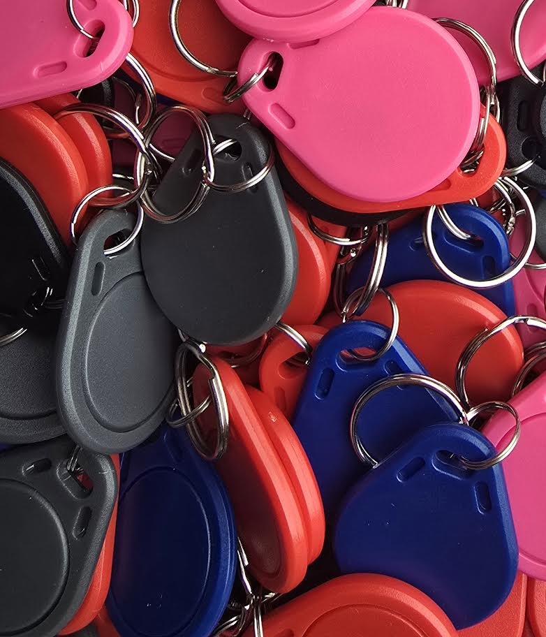 KEY FOB ASSORTED COLOURS - DOOR ENTRY TAG - T5577