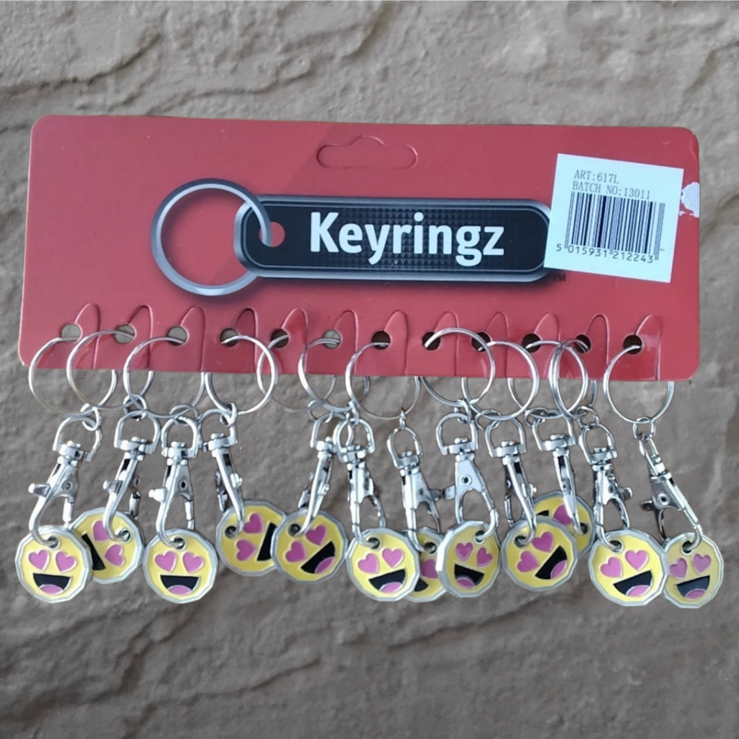 TROLLEY COIN HEART KEYRING
