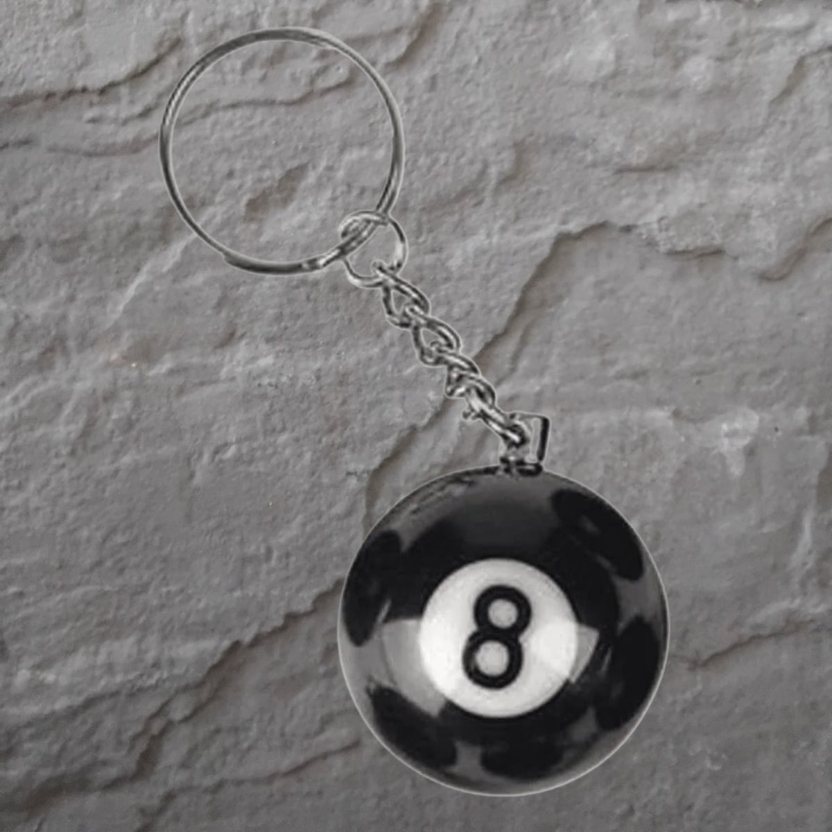 POOLBALLS 8 BALL KEYRING BOX16