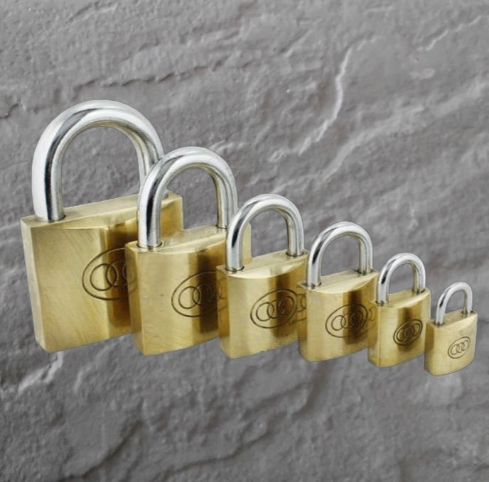 38MM BRASS TRI-CIRCLE PADLOCK - 264