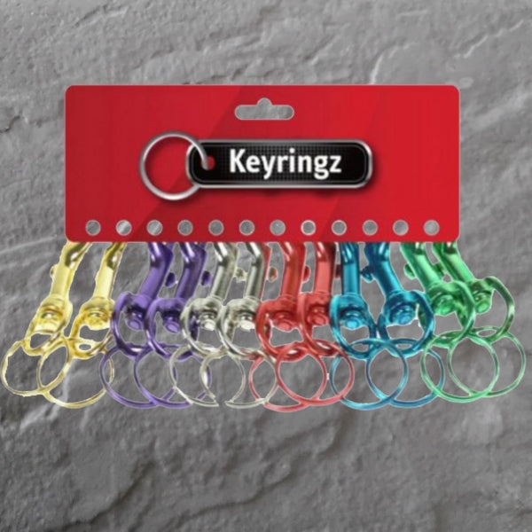METAL HIPSTER KEY RING ASSORTED - 308