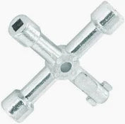 SECURIT UTILITY KEY - 4 WAY ZINC PLATED - S6847