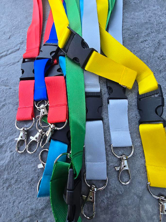 LANYARDS 12 PACK  -  WITH DETATCHABLE CLIP