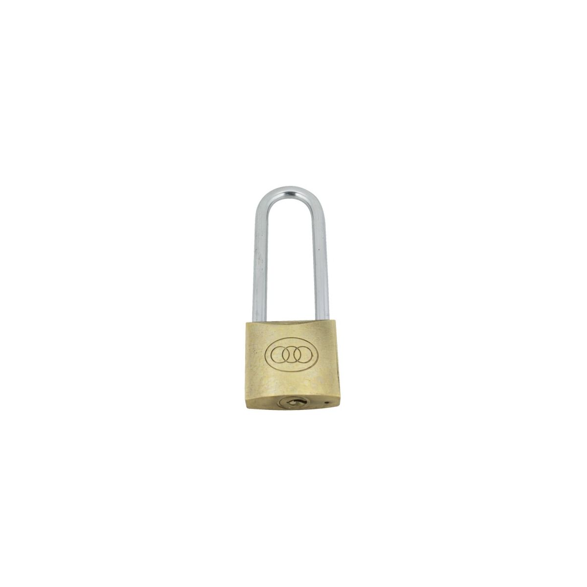 25MM LONG SHACKLE BRASS TRI-CIRCLE PADLOCK  -  262L