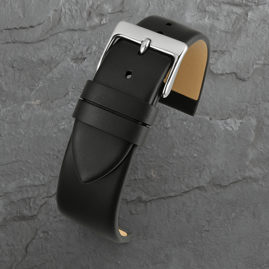 BLACK CALF WATCH STRAPS (S) W100/18