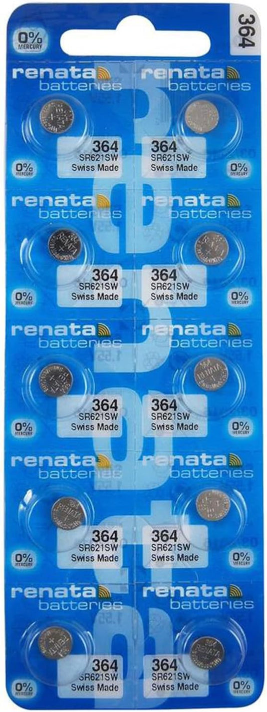364 WATCH BATTERY x10  -  SWISS MADE