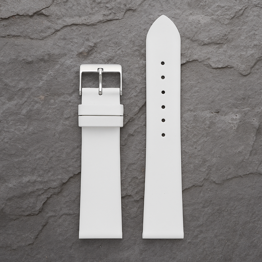 WHITE CALF WATCH STRAPS (S) W104/20  -  20mm