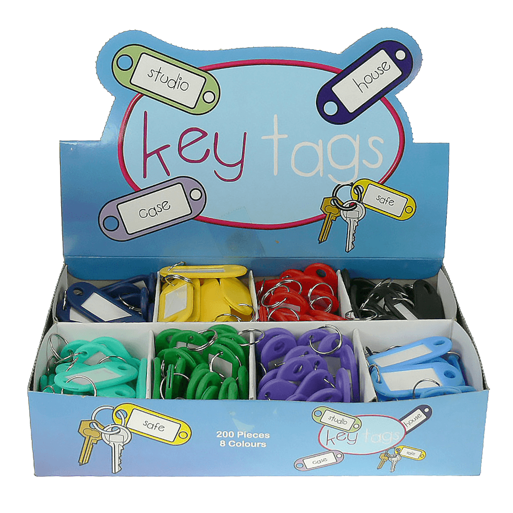TAGS - BOX 200 ASSORTED COLOURS