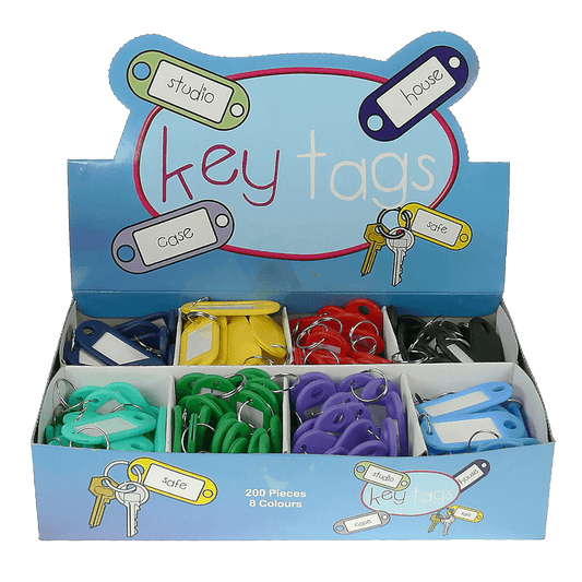TAGS - BOX 200 ASSORTED COLOURS