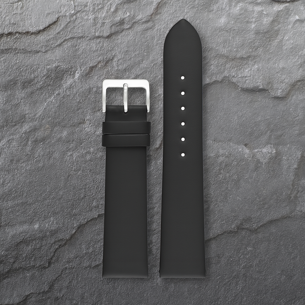 BLACK CALF WATCH STRAPS (S) W100/20  -  20mm