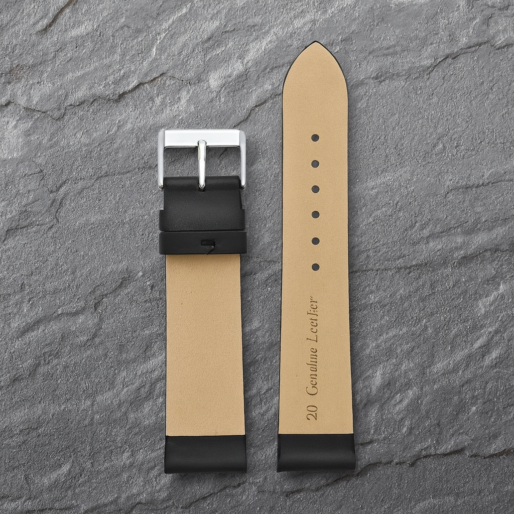 BLACK CALF WATCH STRAPS (S) W100/18