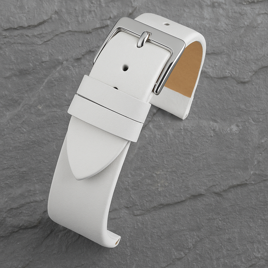 WHITE CALF WATCH STRAPS (S) W104/20  -  20mm