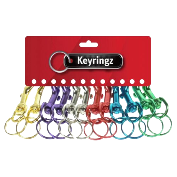 METAL HIPSTER KEY RING ASSORTED  -  308