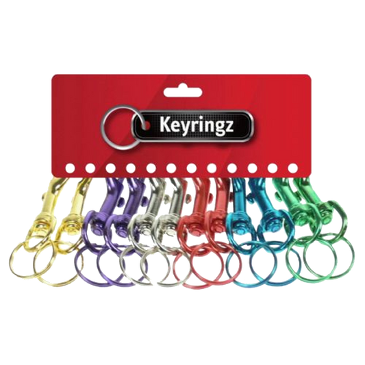 METAL HIPSTER KEY RING ASSORTED  -  308