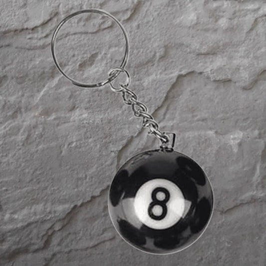 POOLBALLS 8 BALL KEYRING BOX16