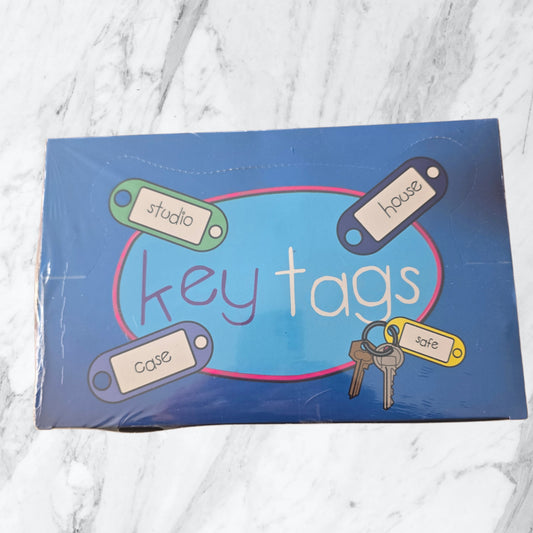 KEYRING TAGS - BOX 200 ASSORTED COLOURS