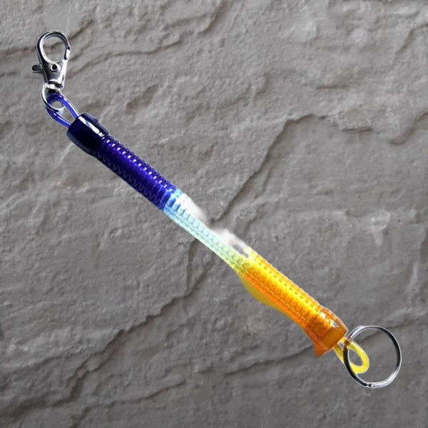 SPIRAL MULTI COLOURED KEYRING  -  165