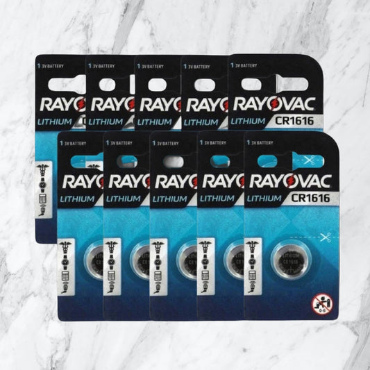 CR1616 3V  -  BOX OF 10 RAYOVAC LITHIUM BATTERY