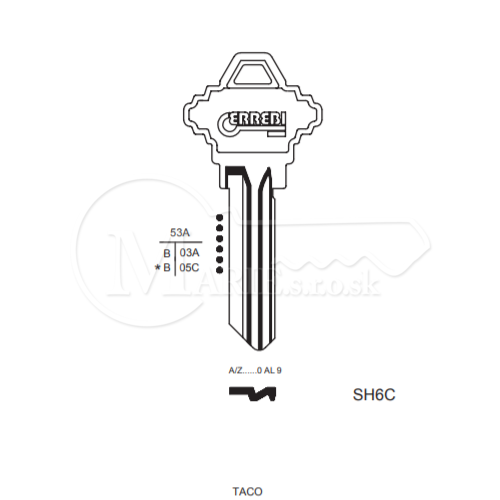 SCHLAGE - SH6C ERREBI / SH5 SILCA